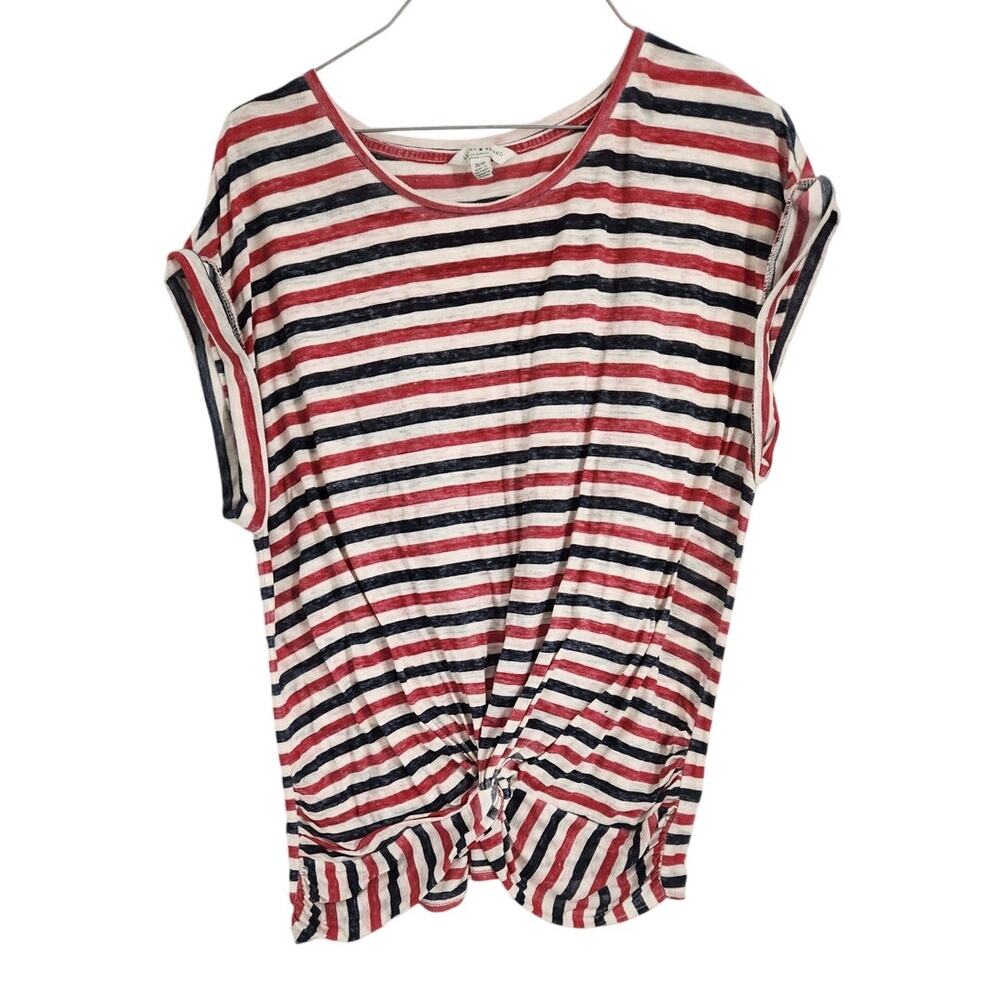Lucky Brand Red White & Blue Striped Top - Women's M